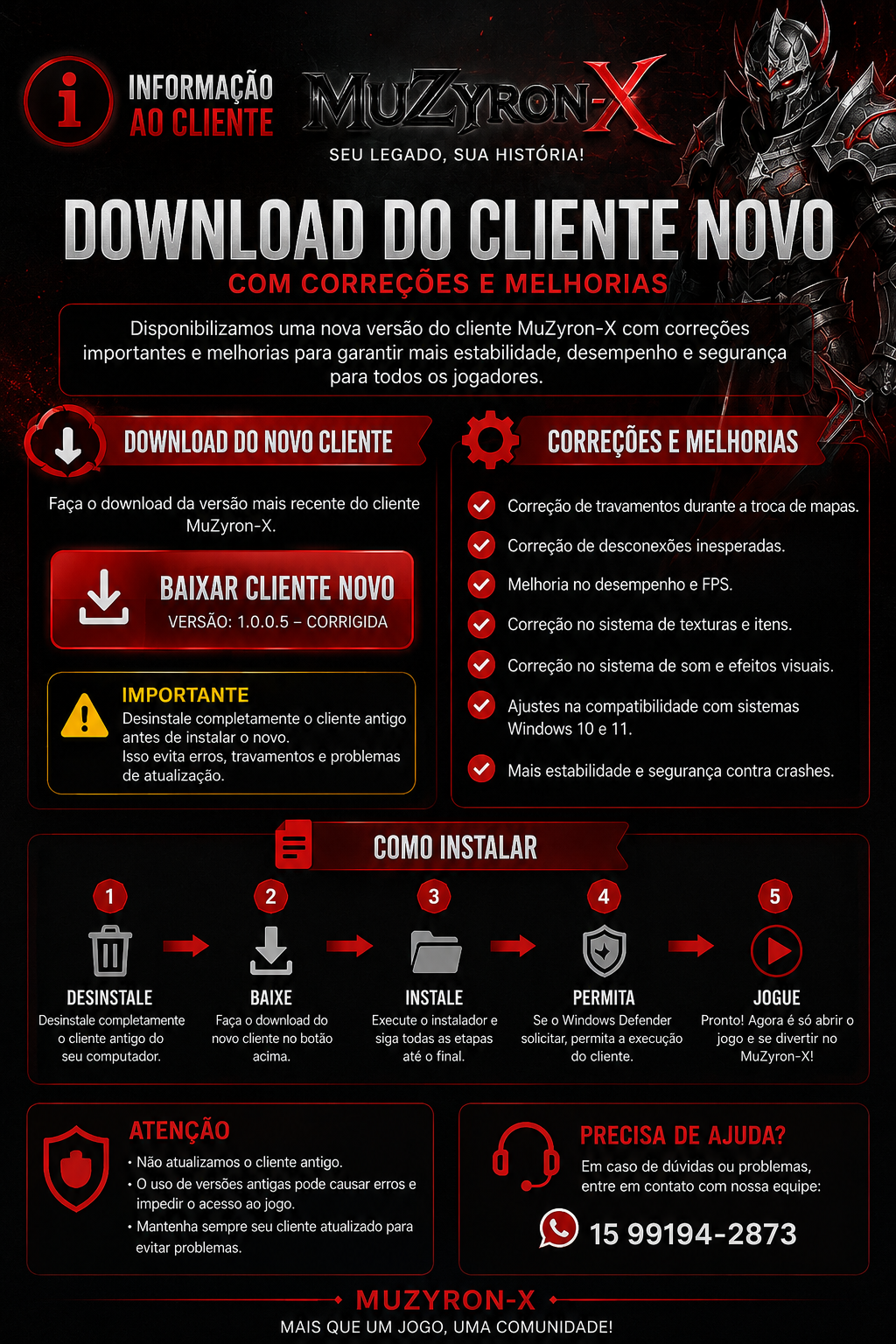 NOVO CLIENTE DISPONIVEL